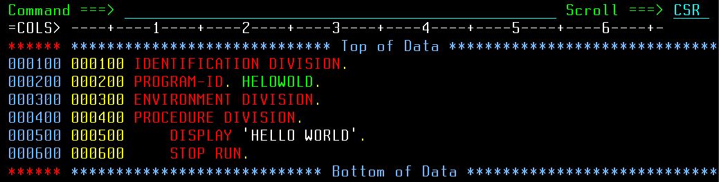 COBOL - Programa "Olá Mundo" - Tutorial COBOL